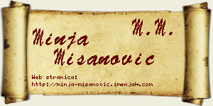 Minja Mišanović vizit kartica